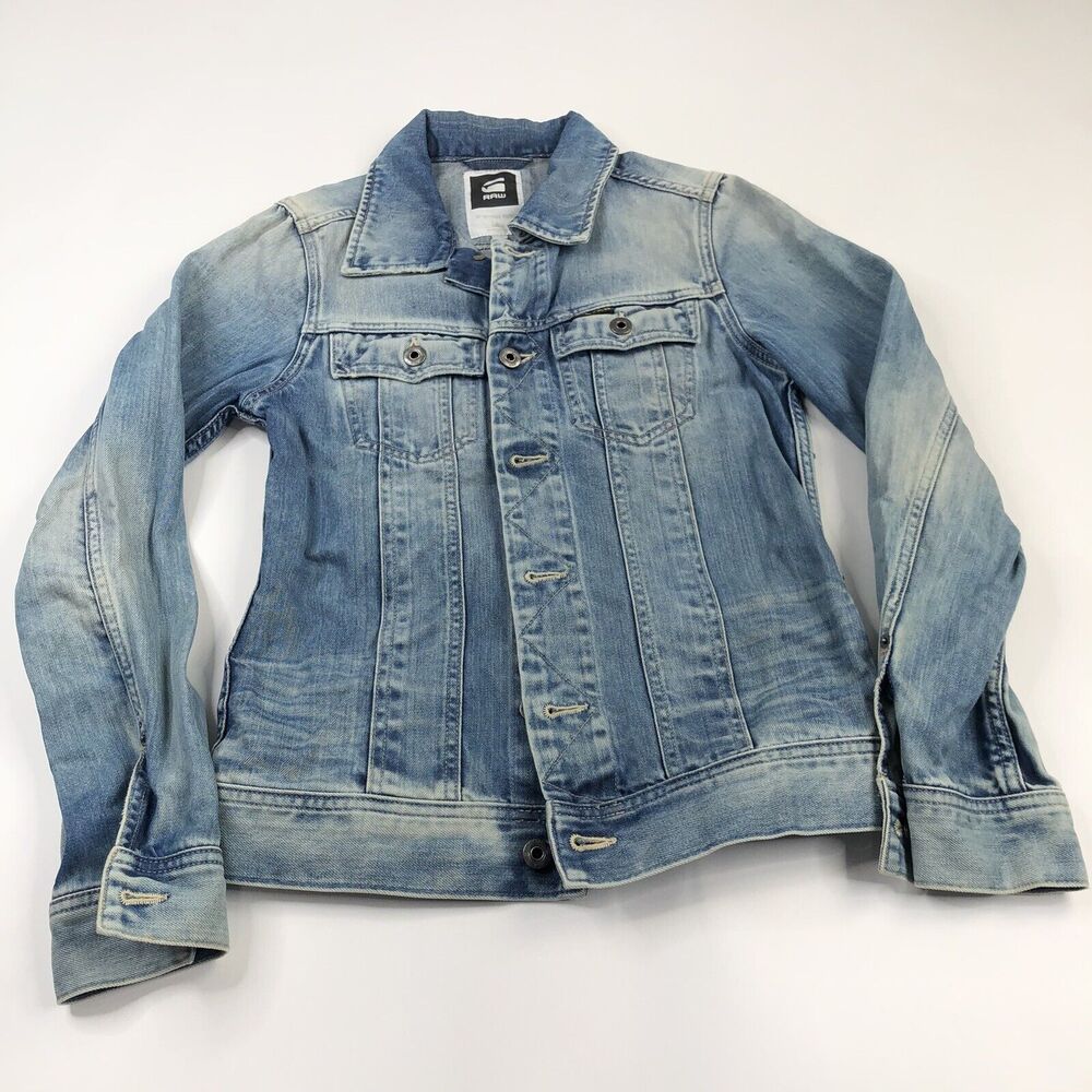 G-Star Raw Denim Jacket Women's Small Denim Jean Western Trucker